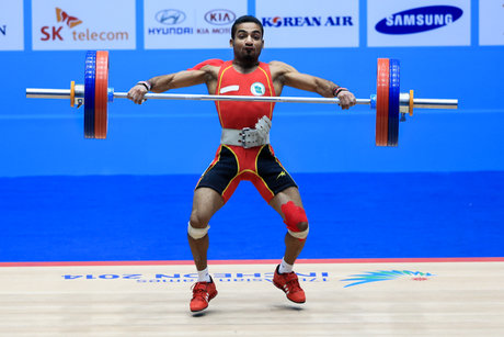 ششمی عسکری در رقابتهای وزنه‌برداری بازی های آسیایی 